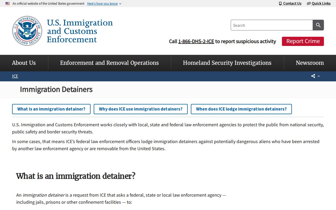 ICE detainer source for a Lake County release transfer