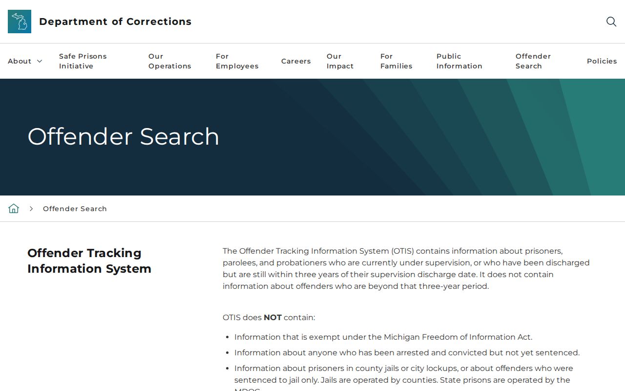 Lake County released inmate records through Michigan OTIS